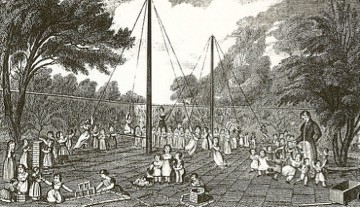 drawing of Wilderspin playground 1840