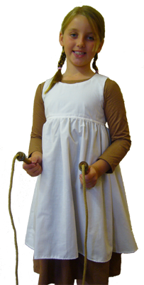 girl in costume with skipping rope
